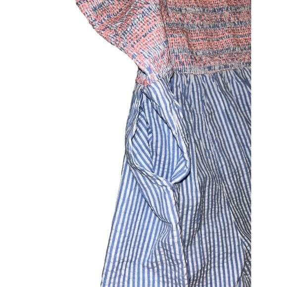 NWT Women’s Cabana By Crown & Ivy Ruffled Seersucker Romper One Piece Size M - Picture 8 of 8